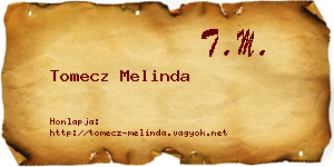Tomecz Melinda névjegykártya