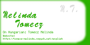 melinda tomecz business card